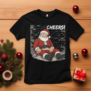Funny Christmas Santa Claus Drinking Beer T Shirt Wonderful Time TS10 Black Print Your Wear