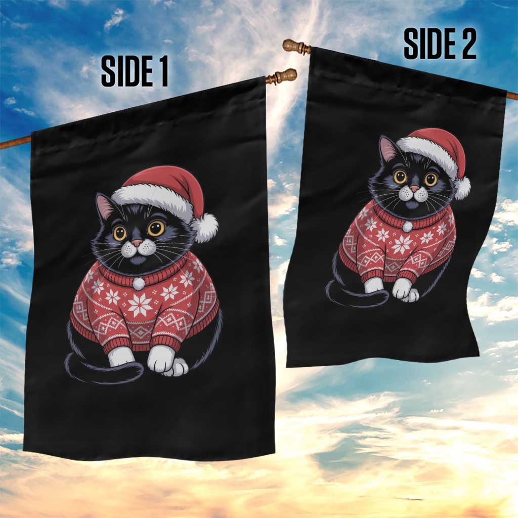 Christmas Black Cat Garden Flag Catmas Gift For New Year TS10 Print Your Wear
