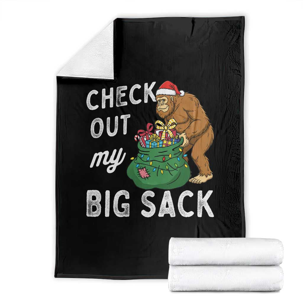 Santa Bigfoot Christmas Throw Blanket Funny Sasquatch Xmas Joke TS10 Black Print Your Wear