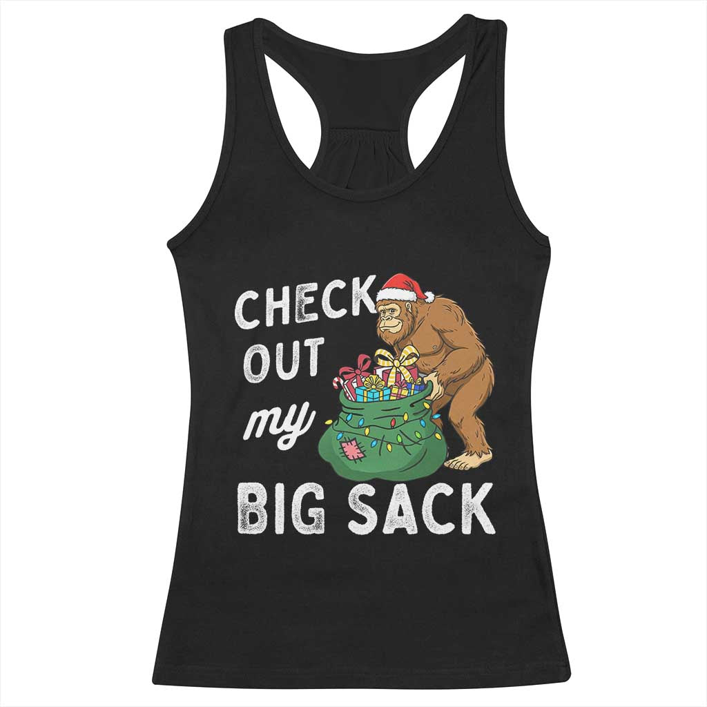 Santa Bigfoot Christmas Racerback Tank Top Funny Sasquatch Xmas Joke TS10 Black Print Your Wear
