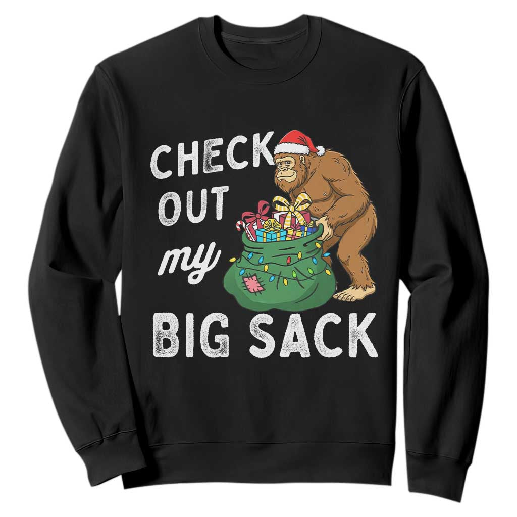 Santa Bigfoot Christmas Sweatshirt Funny Sasquatch Xmas Joke TS10 Black Print Your Wear