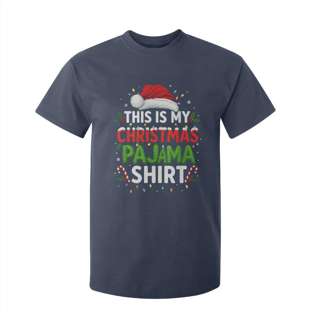 This Is My Christmas Pajama T Shirt For Kid Funny Xmas PJs TS10 Navy Print Your Wear