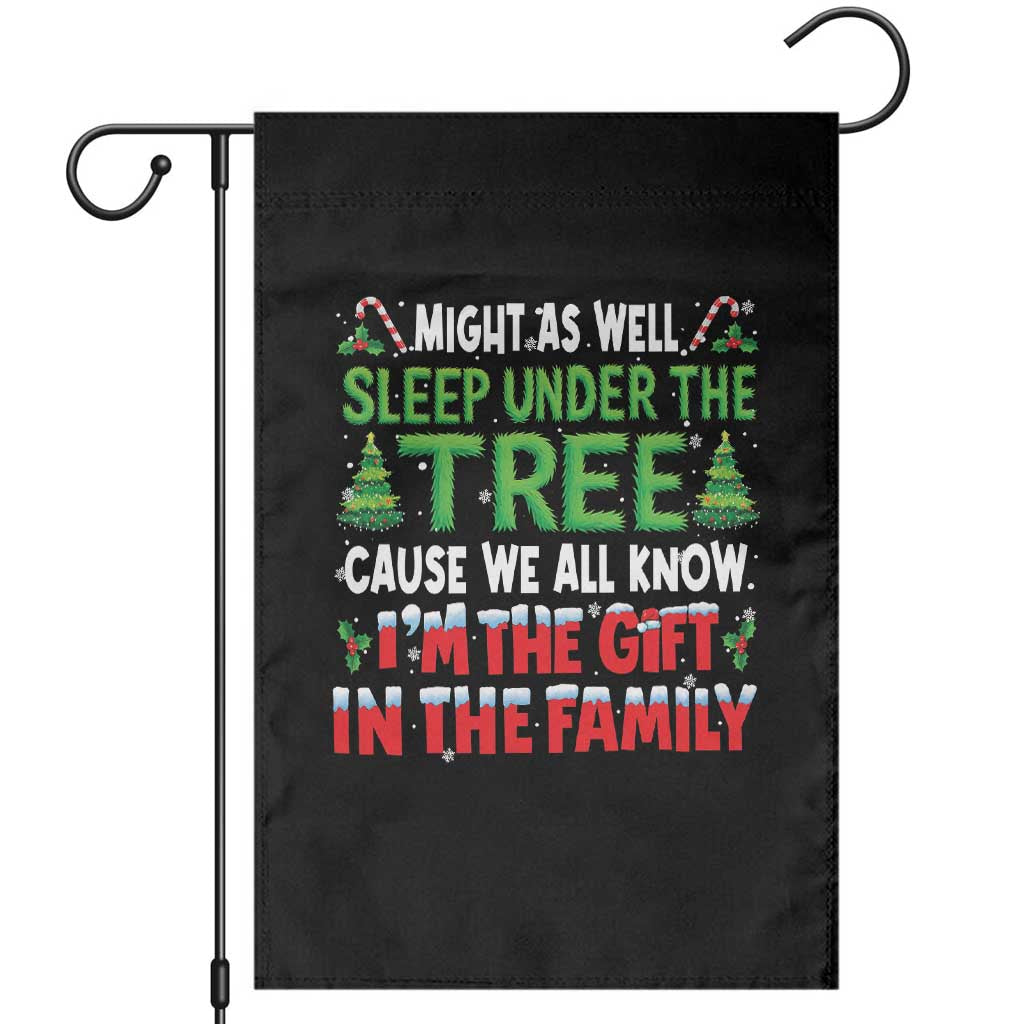 Funny Christmas Garden Flag I'm The Gift Family Pajama TS10 Black Print Your Wear