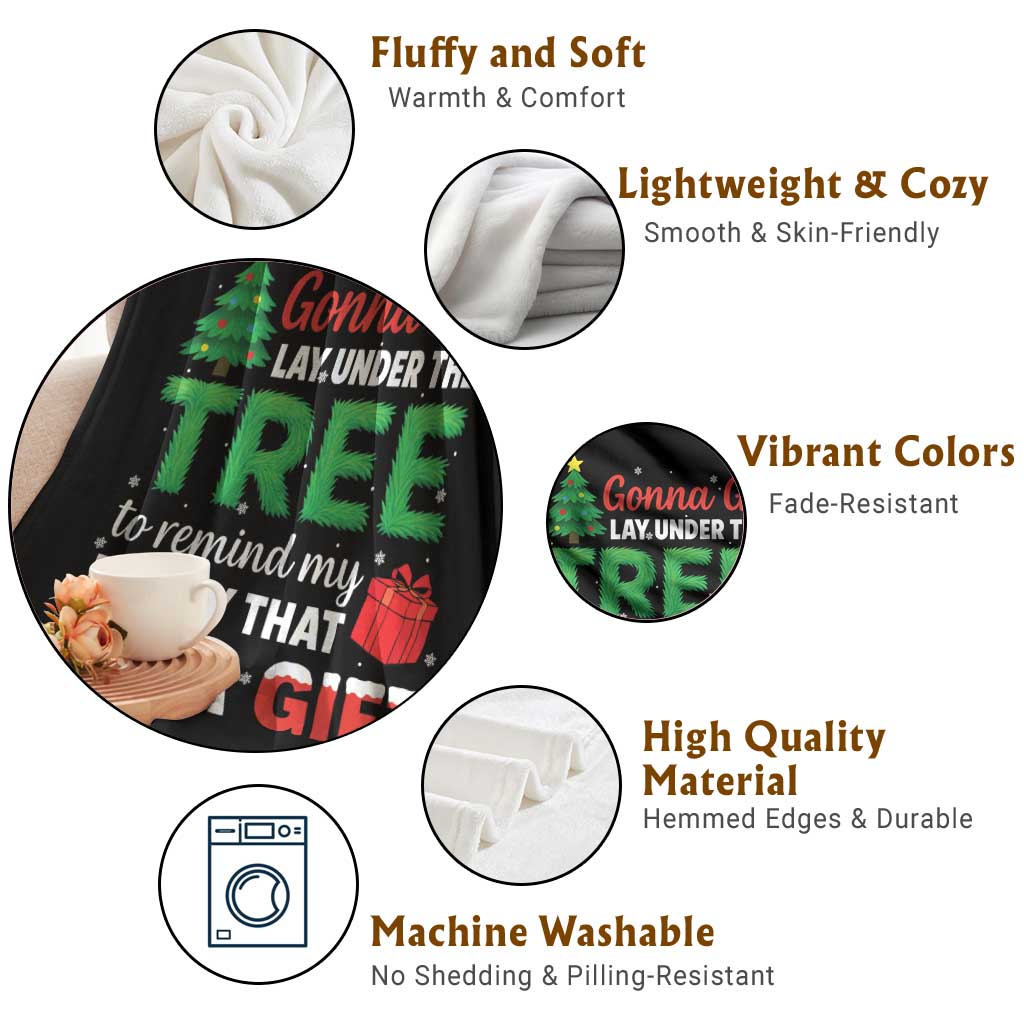 Funny Christmas Throw Blanket Lay Under The Tree Xmas Family Pajama Gift TS10 Print Your Wear