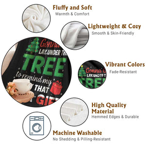 Funny Christmas Throw Blanket Lay Under The Tree Xmas Family Pajama Gift TS10 Print Your Wear