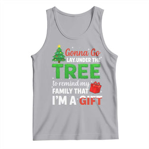 Funny Christmas Tank Top Lay Under The Tree Xmas Family Pajama Gift TS10 Athletic Heather Print Your Wear