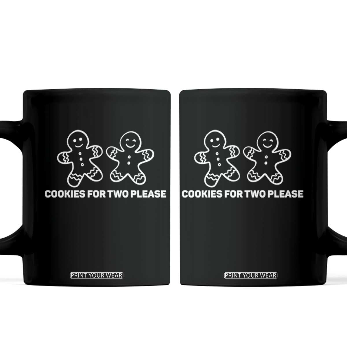 Cookies For Two Please Pregnancy Announcement Christmas Coffee Mug TS10 Black Print Your Wear