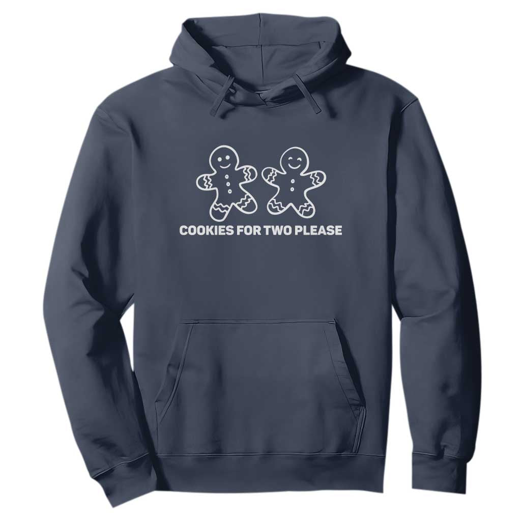 Cookies For Two Please Pregnancy Announcement Christmas Hoodie TS10 Navy Print Your Wear