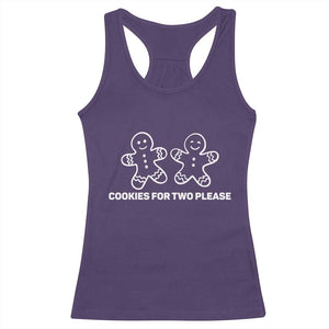Cookies For Two Please Pregnancy Announcement Christmas Racerback Tank Top TS10 Purple Print Your Wear