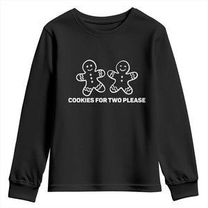 Cookies For Two Please Pregnancy Announcement Christmas Youth Sweatshirt TS10 Black Print Your Wear