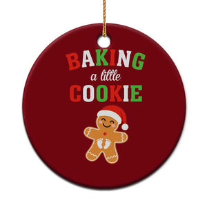 Christmas Pregnant Ceramic Ornament Baking A Little Cookie Maternity Pregnancy Announcement TS10 1pc Red Print Your Wear