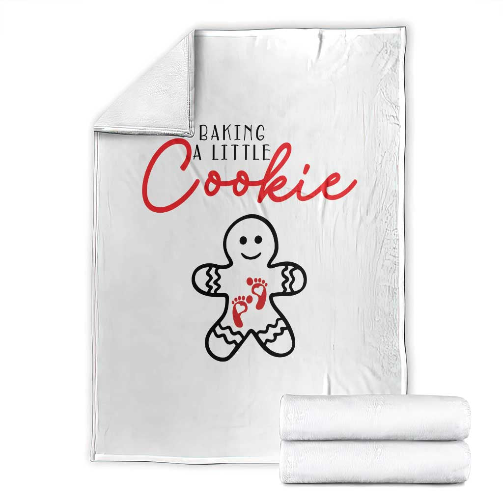 Christmas Pregnant Throw Blanket Baking A Little Cookie Maternity Gingerbread TS10 White Print Your Wear