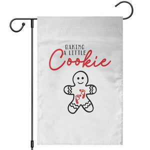 Christmas Pregnant Garden Flag Baking A Little Cookie Maternity Gingerbread TS10 White Print Your Wear