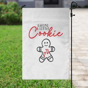 Christmas Pregnant Garden Flag Baking A Little Cookie Maternity Gingerbread TS10 Print Your Wear
