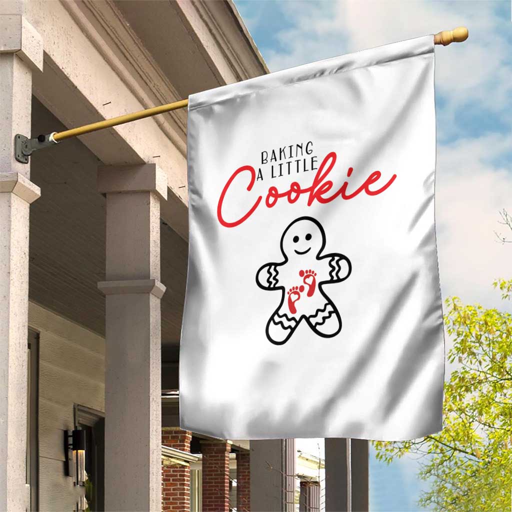 Christmas Pregnant Garden Flag Baking A Little Cookie Maternity Gingerbread TS10 Print Your Wear