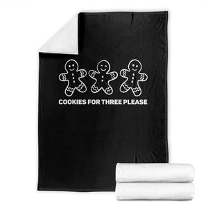 Cookies For Three Please Pregnancy Announcement Christmas Throw Blanket TS10 Black Print Your Wear