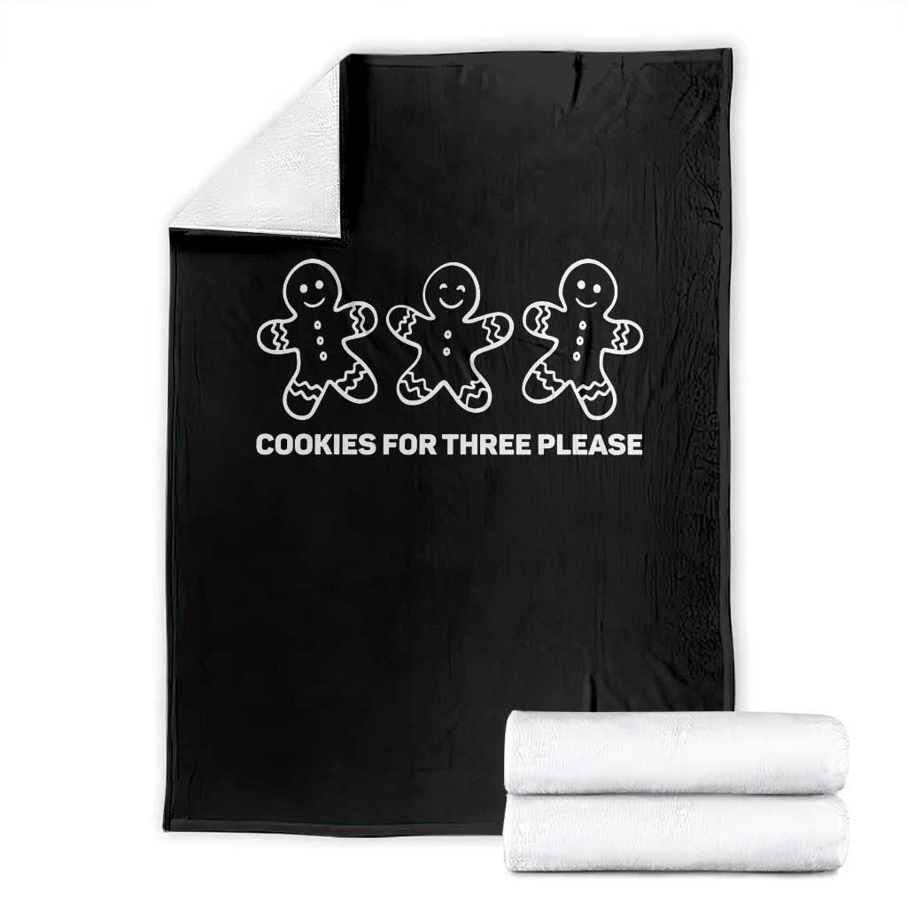 Cookies For Three Please Pregnancy Announcement Christmas Throw Blanket TS10 Black Print Your Wear