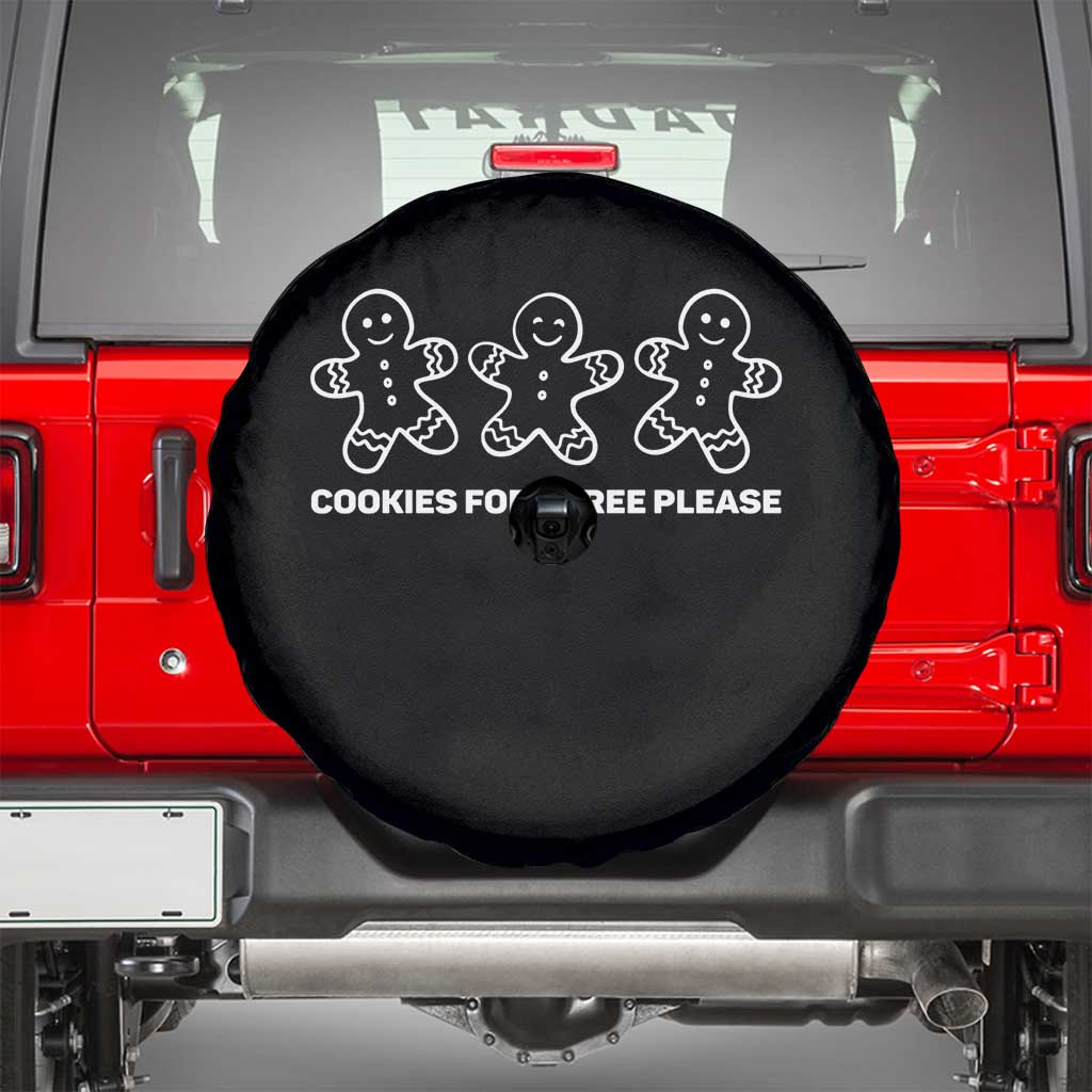 Cookies For Three Please Pregnancy Announcement Christmas Spare Tire Cover TS10 Black Print Your Wear
