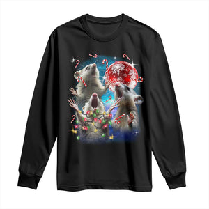 Possum Christmas Long Sleeve Shirt 3 Opossum Possum Funny Weird Cursed Meme TS10 Black Print Your Wear