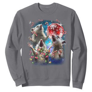 Possum Christmas Sweatshirt 3 Opossum Possum Funny Weird Cursed Meme TS10 Charcoal Print Your Wear