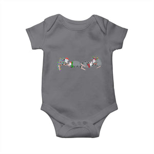 Opossum Christmas Baby Onesie Funny Wild Animals Xmas Lights TS10 Charcoal Print Your Wear