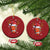 Xmas Football Christmas Ornament For Men Boys Santa Sports Player TS10 Circle Red Print Your Wear