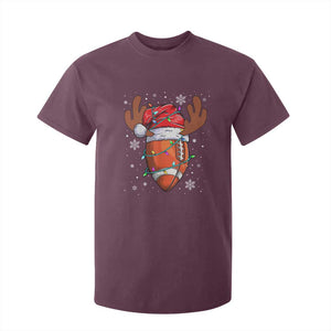 Christmas Football T Shirt For Kid For Men Boys Santa Sports Player TS10 Maroon Print Your Wear