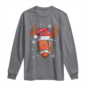 Christmas Football Long Sleeve Shirt For Men Boys Santa Sports Player TS10 Charcoal Print Your Wear