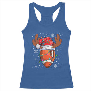 Christmas Football Racerback Tank Top For Men Boys Santa Sports Player TS10 Royal Blue Print Your Wear