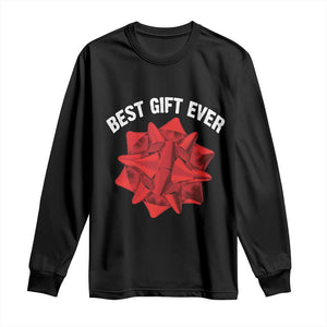 Christmas Present Costume Long Sleeve Shirt Best Gift Ever Red Bow TS10 Black Print Your Wear