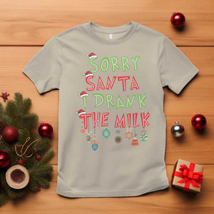 Christmas Baby T Shirt Sorry Santa I Drank The Milk TS10 Sand Print Your Wear