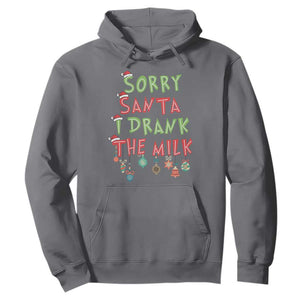 Christmas Baby Hoodie Sorry Santa I Drank The Milk TS10 Charcoal Print Your Wear