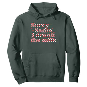 Christmas Baby Hoodie Sorry Santa I Drank The Milk Candy Cane TS10 Dark Forest Green Print Your Wear