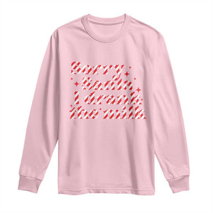 Christmas Baby Long Sleeve Shirt Sorry Santa I Drank The Milk Candy Cane TS10 Light Pink Print Your Wear