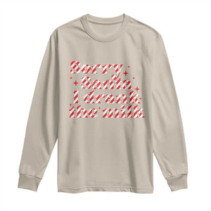 Christmas Baby Long Sleeve Shirt Sorry Santa I Drank The Milk Candy Cane TS10 Sand Print Your Wear