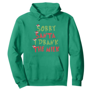 Christmas Baby Hoodie Sorry Santa I Drank The Milk Santa Hat TS10 Irish Green Print Your Wear