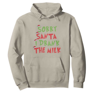 Christmas Baby Hoodie Sorry Santa I Drank The Milk Santa Hat TS10 Sand Print Your Wear