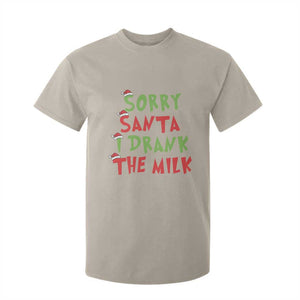 Christmas Baby T Shirt For Kid Sorry Santa I Drank The Milk Santa Hat TS10 Sand Print Your Wear