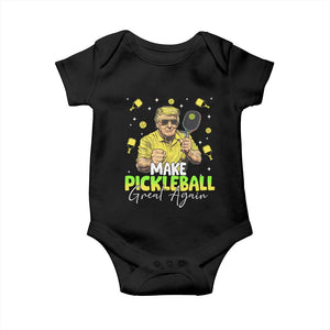 Pickleball Baby Onesie Funny Pickle Ball Lovers TS10 Black Print Your Wear