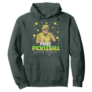 Pickleball Hoodie Funny Pickle Ball Lovers TS10 Dark Forest Green Print Your Wear