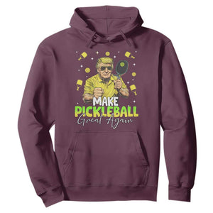 Pickleball Hoodie Funny Pickle Ball Lovers TS10 Maroon Print Your Wear