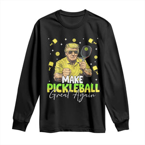 Pickleball Long Sleeve Shirt Funny Pickle Ball Lovers TS10 Black Print Your Wear