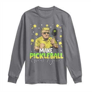 Pickleball Long Sleeve Shirt Funny Pickle Ball Lovers TS10 Charcoal Print Your Wear