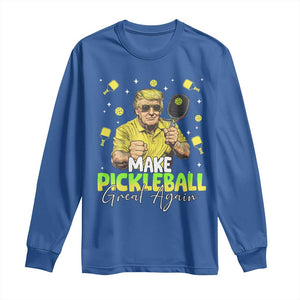 Pickleball Long Sleeve Shirt Funny Pickle Ball Lovers TS10 Royal Blue Print Your Wear