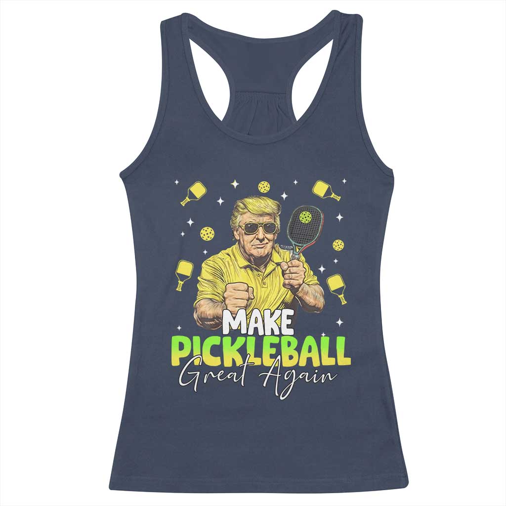 Pickleball Racerback Tank Top Funny Pickle Ball Lovers TS10 Navy Print Your Wear