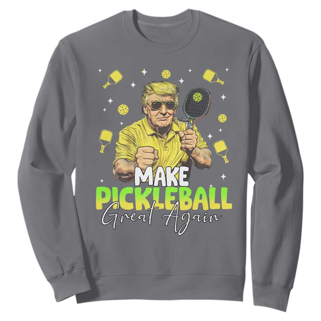 Pickleball Sweatshirt Funny Pickle Ball Lovers TS10 Charcoal Print Your Wear