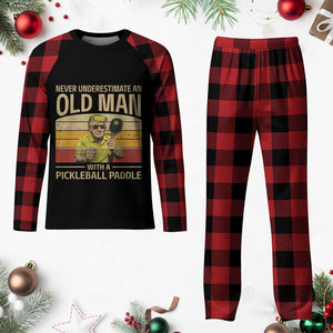 Pickleball Plaid Pajama Set Trump Cool Paddle Pickleball Player TS10 Buffalo Plaid Print Your Wear
