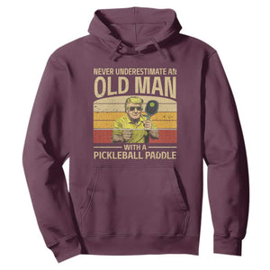 Pickleball Hoodie Cool Paddle Pickleball Player TS10 Maroon Print Your Wear