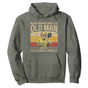 Pickleball Hoodie Cool Paddle Pickleball Player TS10 Military Green Print Your Wear