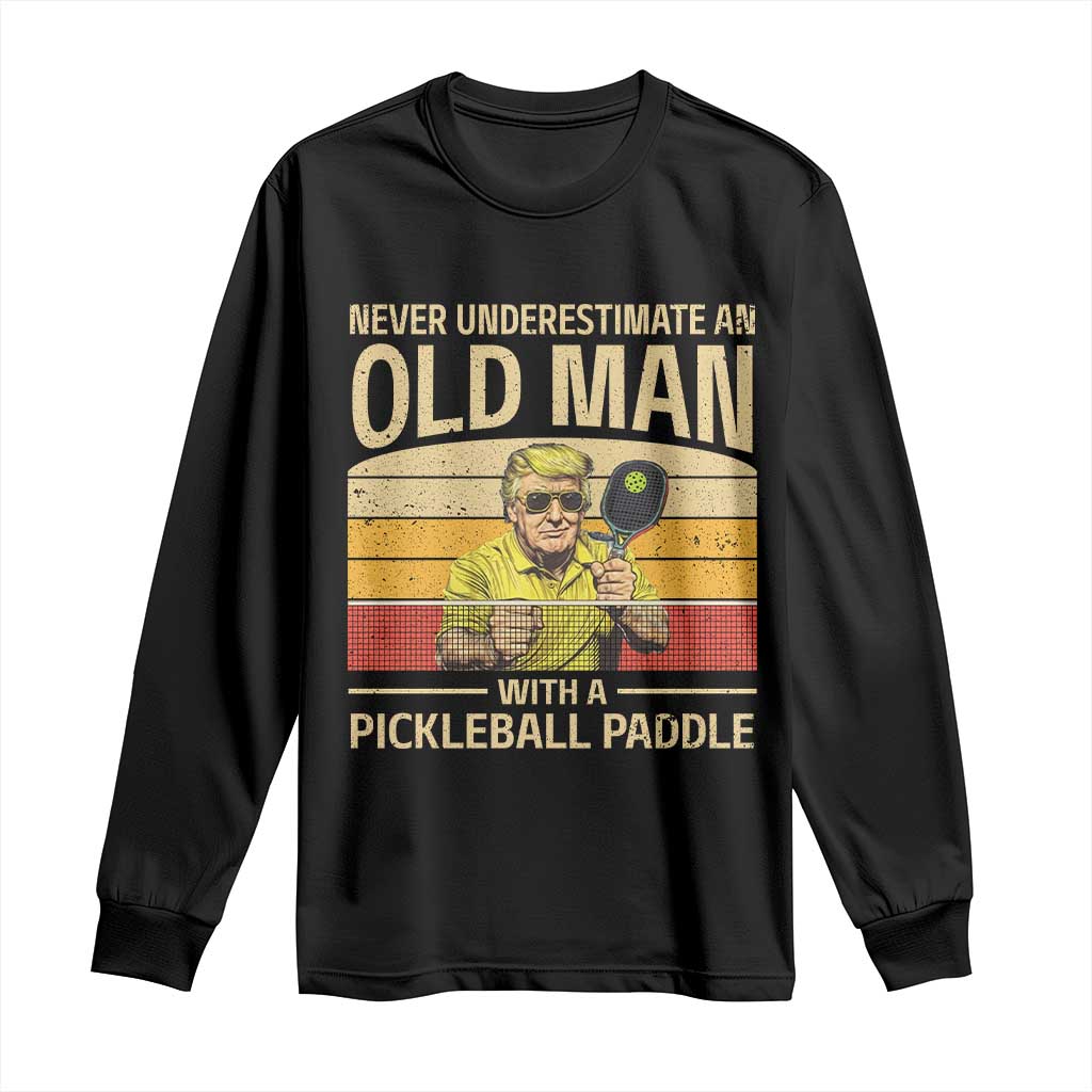 Pickleball Long Sleeve Shirt Cool Paddle Pickleball Player TS10 Black Print Your Wear